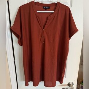 Plus size orange top
